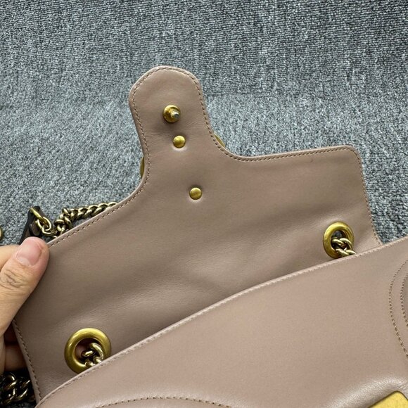 Gucci Marmont Small Brown Leather Crossbody Bag fbcco999-102225 - Picture 13 of 15